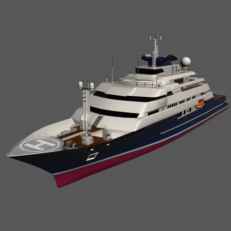 mega yacht 3d model