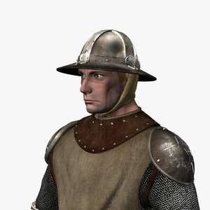 3d foot soldier medieval model