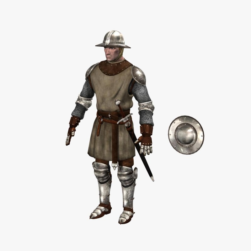 3d foot soldier medieval model