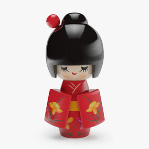 japanese wooden doll 3ds