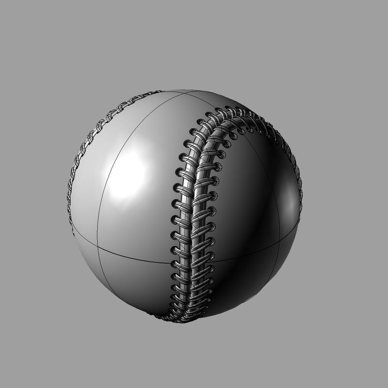 3d modeled baseball model