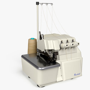 overlock sewing machine 3d model