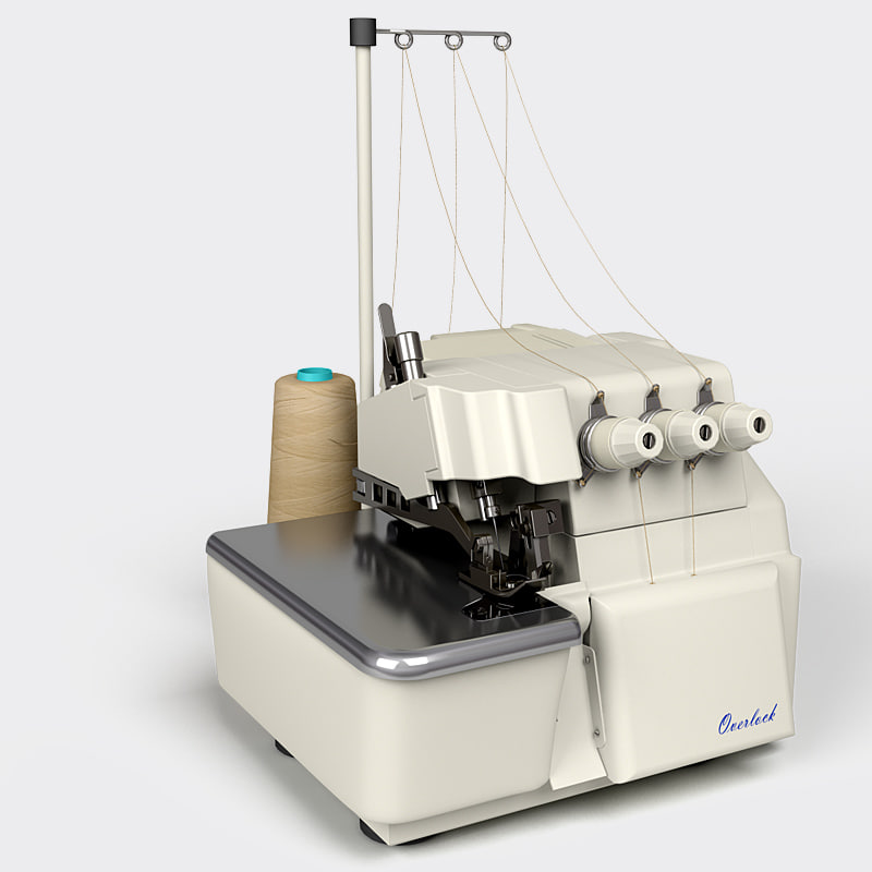 overlock sewing machine 3d model