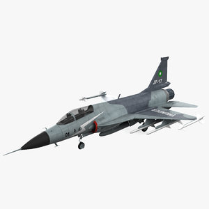 3dsmax realistic jf-17 thunder fighter