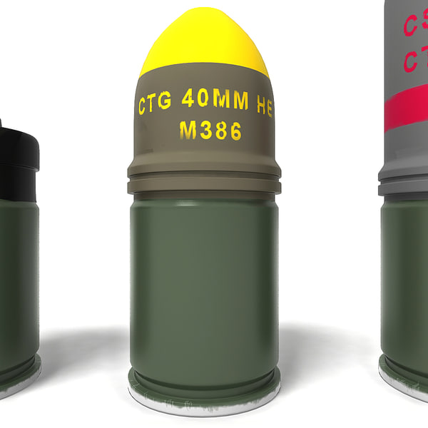 m79 grenade launcher ammo 3d c4d