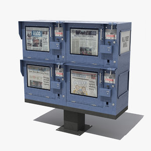 3d newspaper stand model
