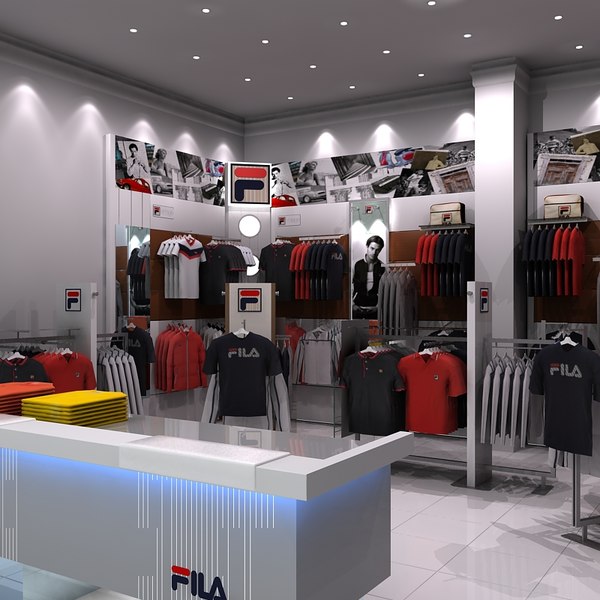 3d sports shop interior