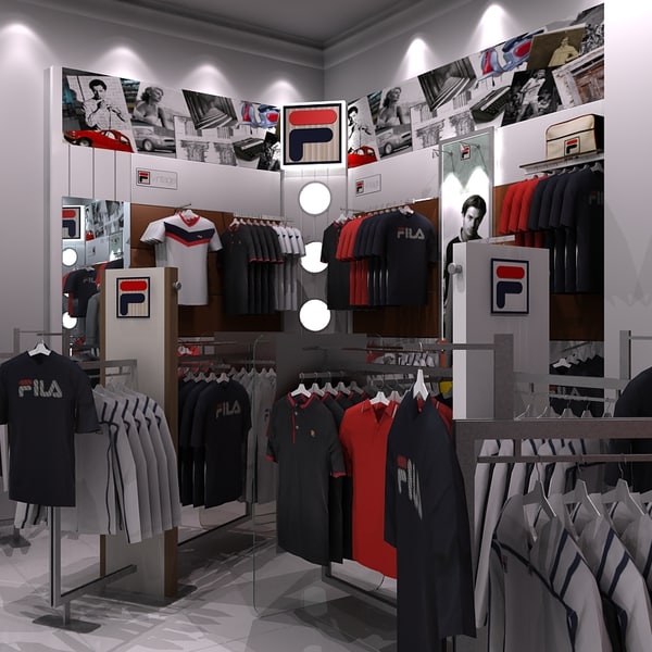 3d sports shop interior