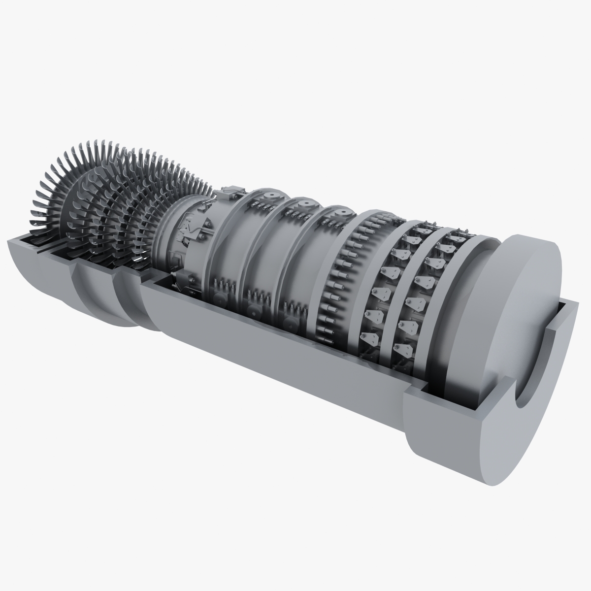 燃气轮机3d模型