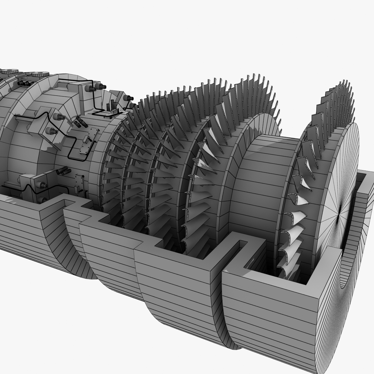 燃氣輪機3d模型