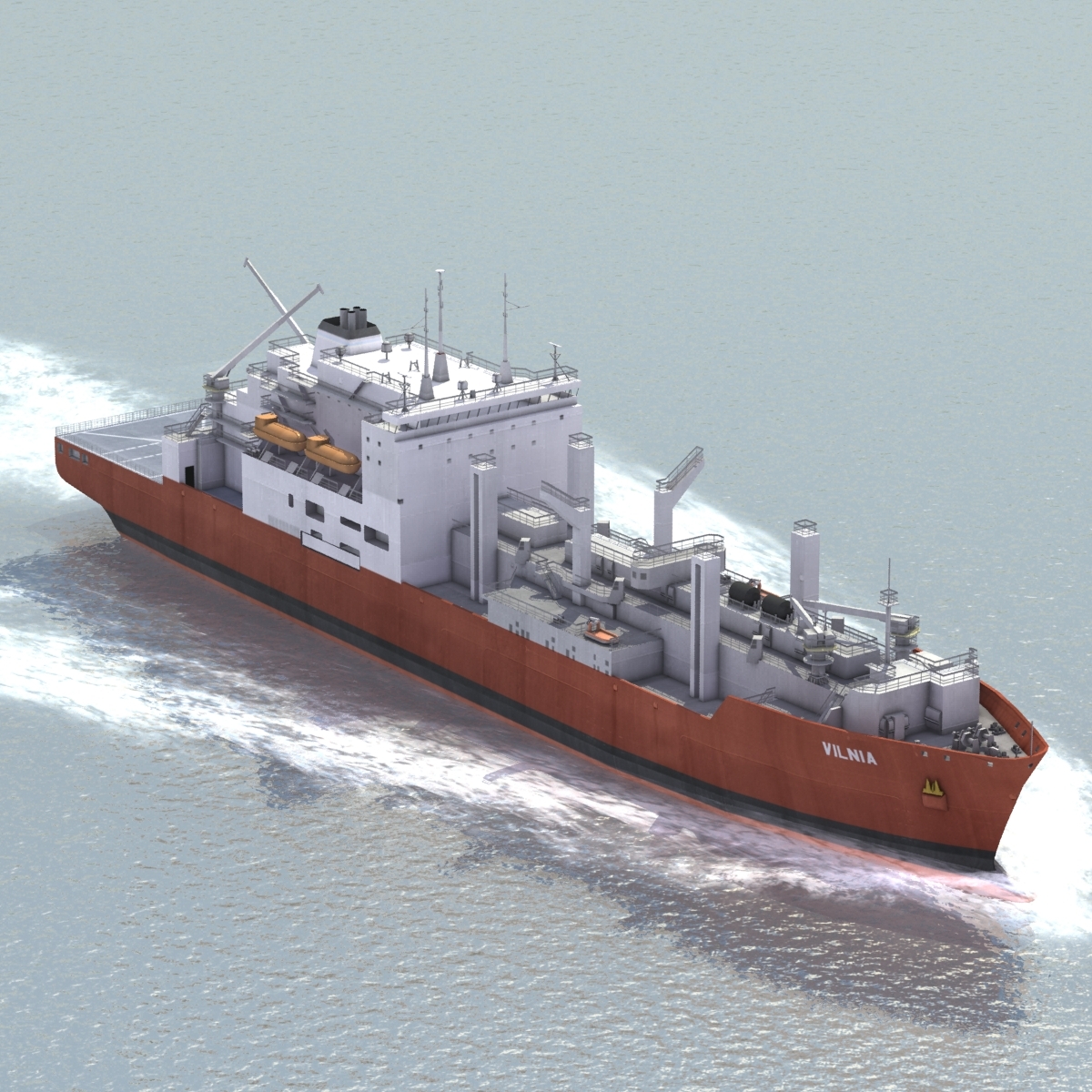 dry cargo container ship 3ds