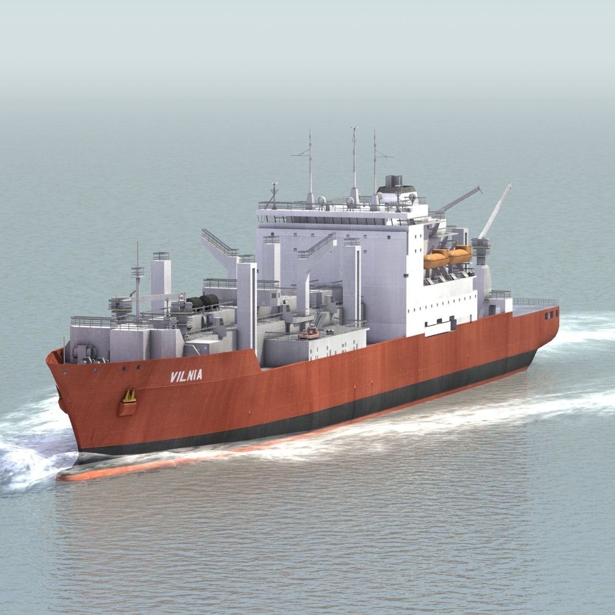 dry cargo container ship 3ds