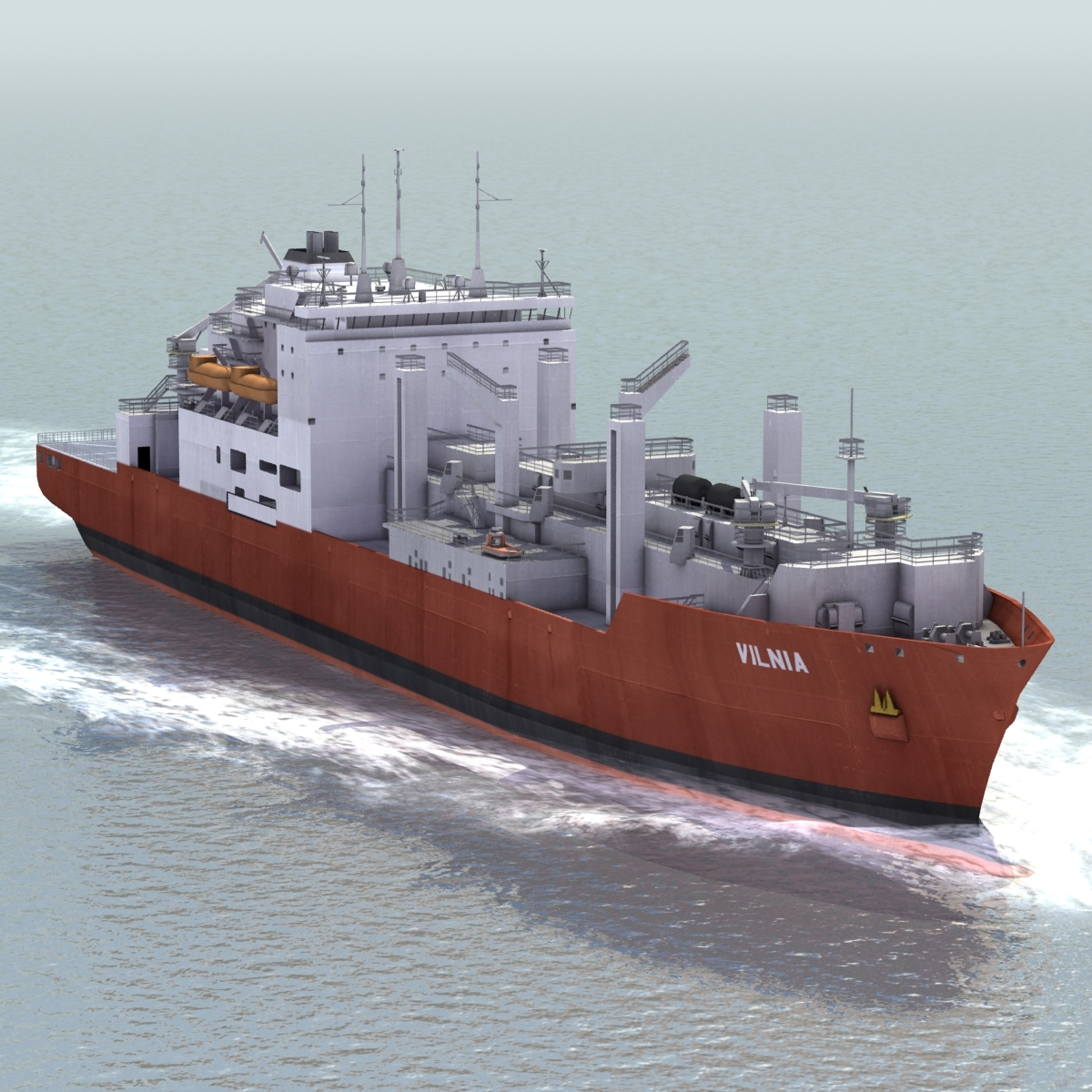 dry cargo container ship 3ds