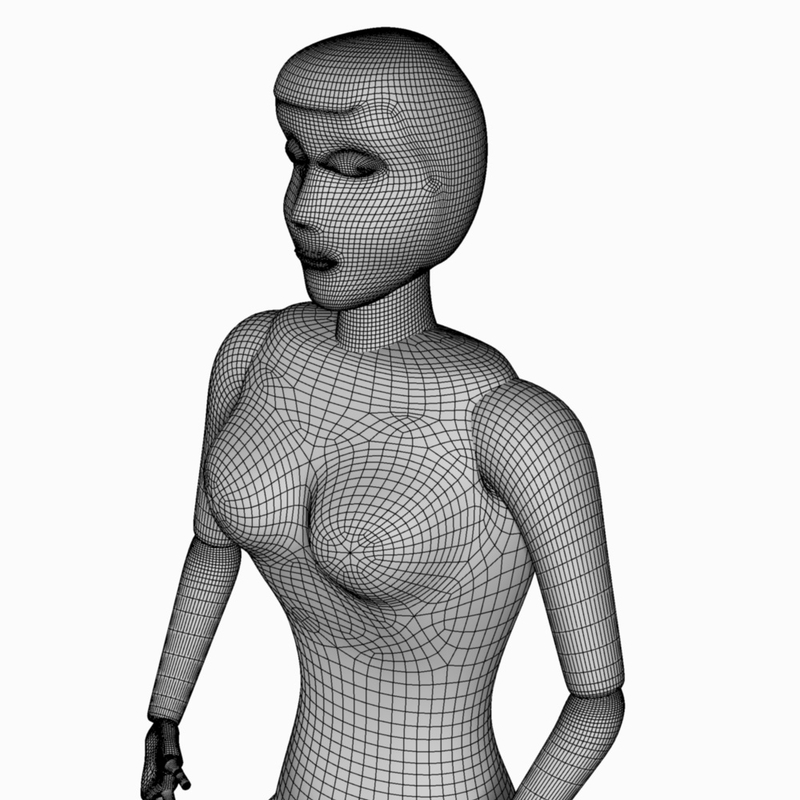 sexy robot girl zbrush