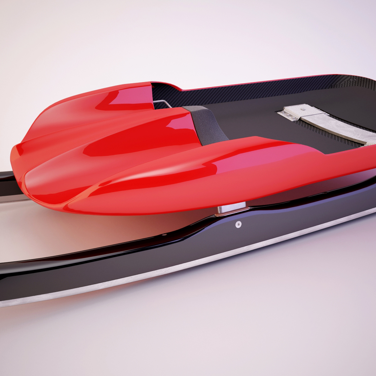 olympic luge sled 3d model