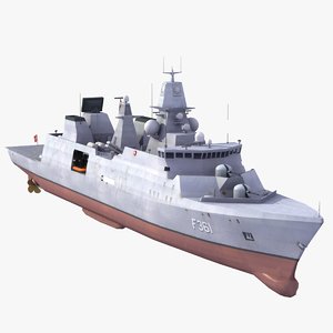 3d model f361 iver huitfeldt class frigate