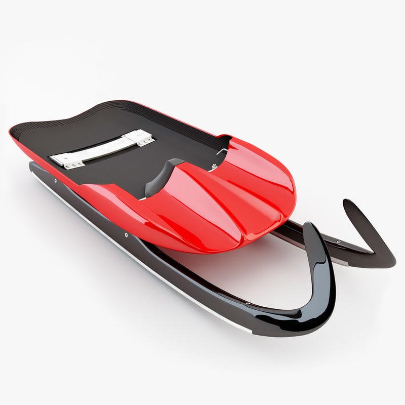 olympic luge sled 3d model