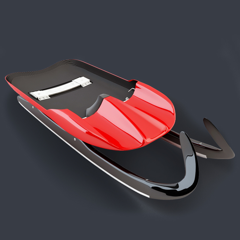 olympic luge sled 3d model