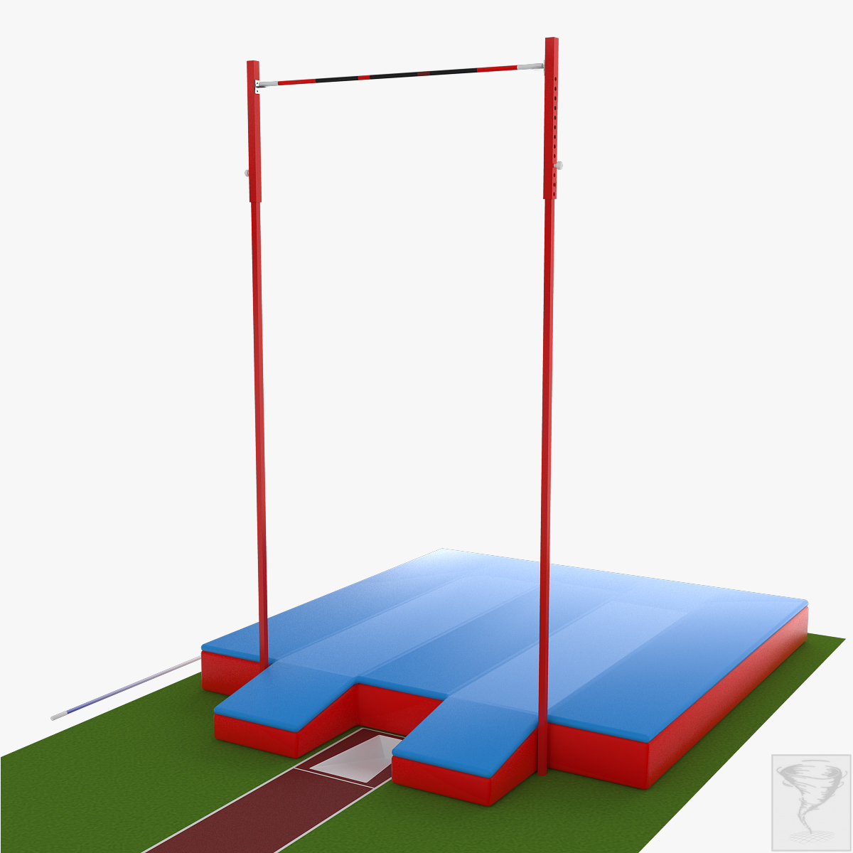 pole vault 3d model