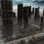 ruined destroyed city 3d model