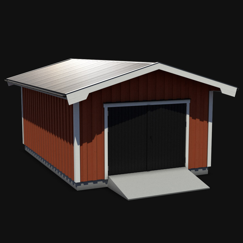 realistically garage 3d obj