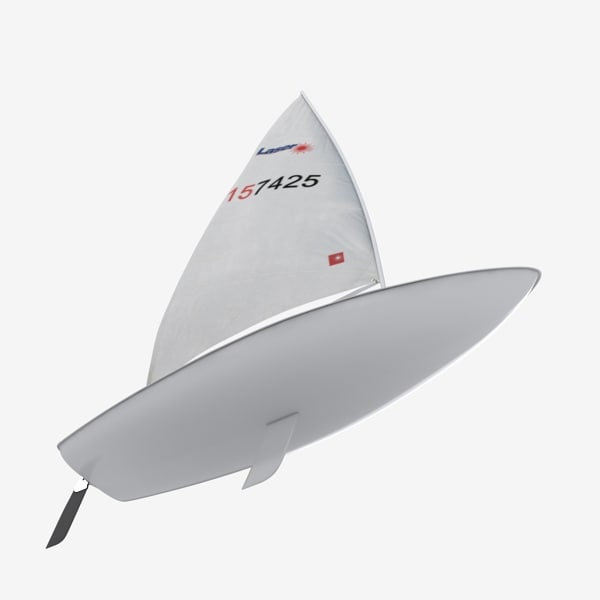 laser sailing boat 3d model