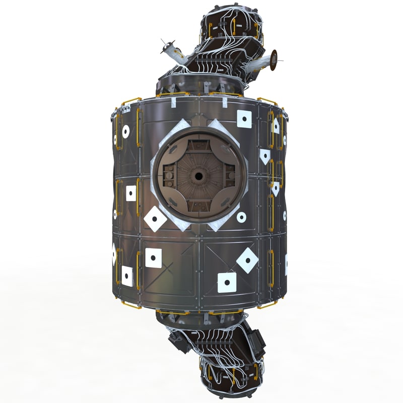 3d model of international space station unity