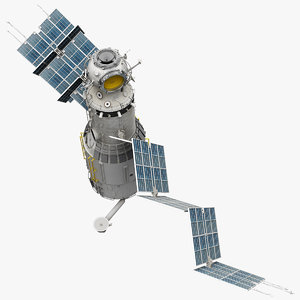 3d model space service module zvezda