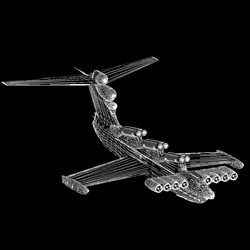 russian ekranoplan 3d model