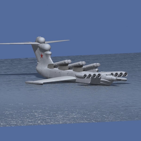 russian ekranoplan 3d model