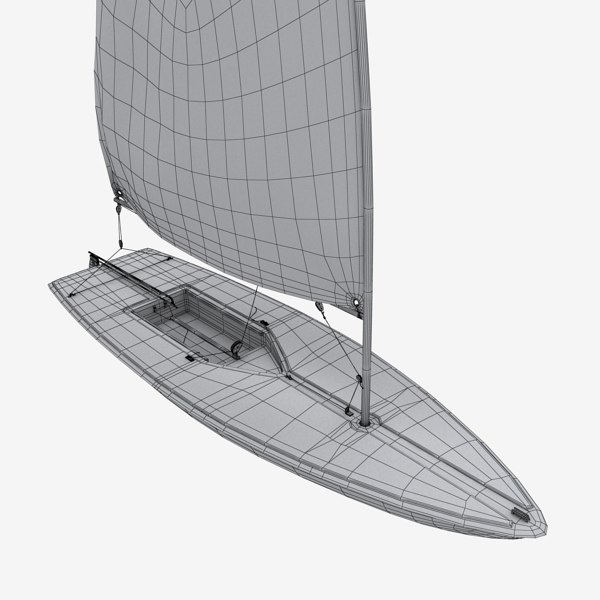 laser sailing boat 3d model