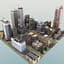 modular city buildings hd 3d max