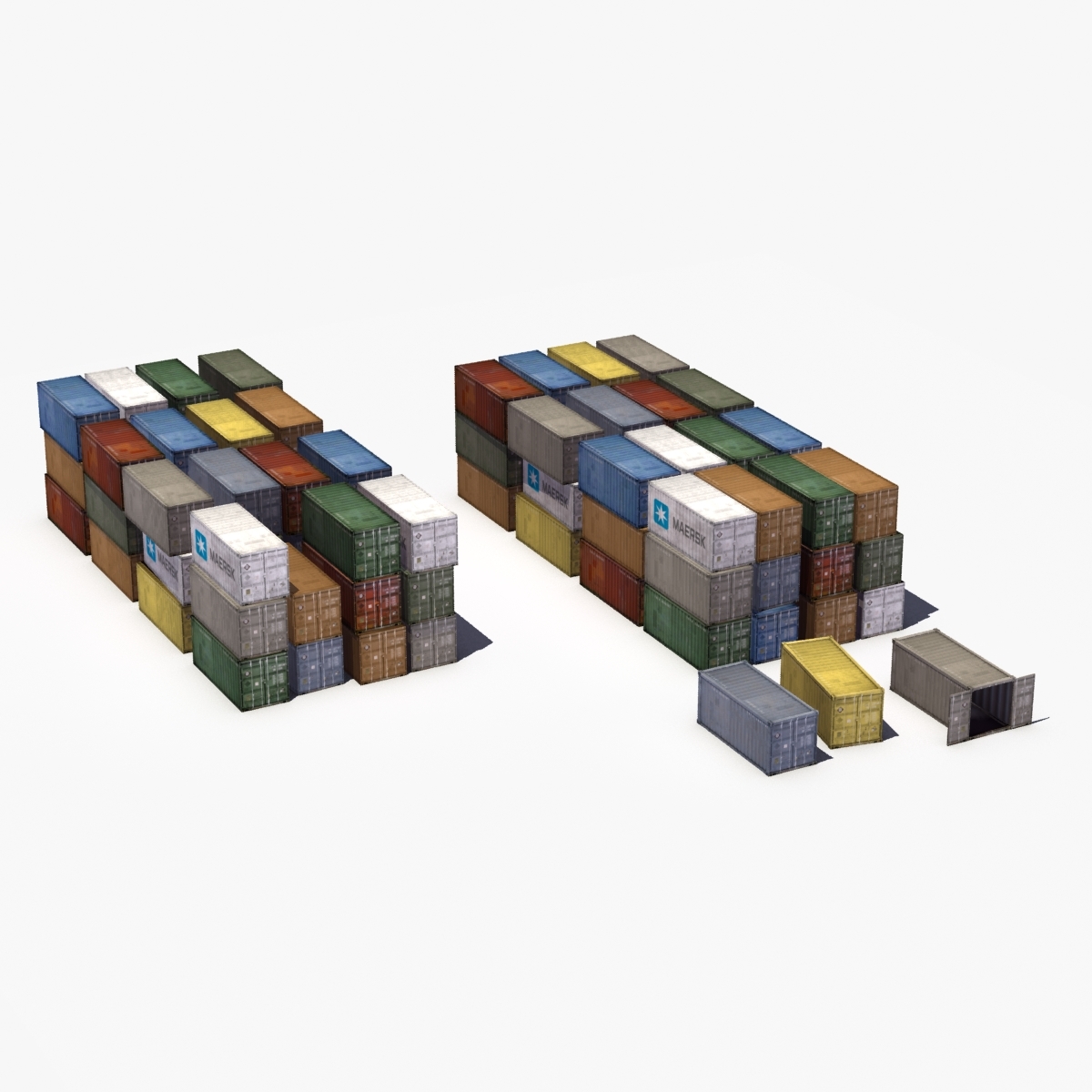 ISO Container Stack LW 3D-Modell - TurboSquid 654884