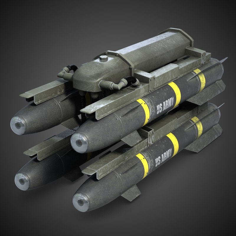 m299 missile launcher hellfire 3d model