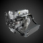 3d model generic 4 cylinder car engine