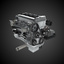 3d model generic 4 cylinder car engine