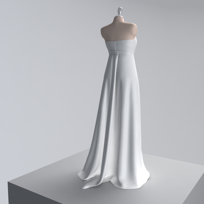 wedding dress dummy showrooms 3d model