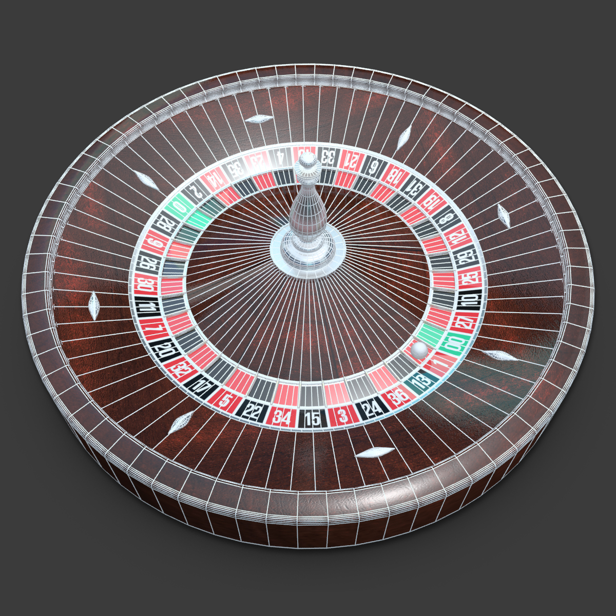 roulette wheel 3d model
