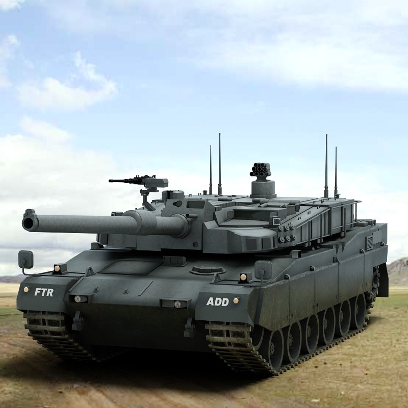 K2 Black Panther Battle Tank 3d Max