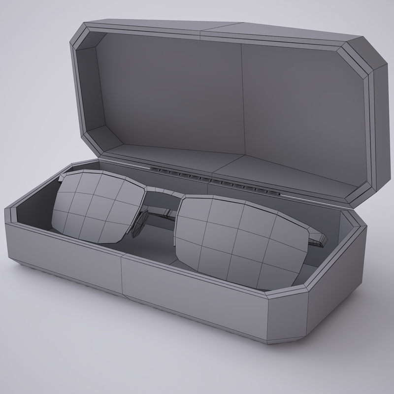 eyeglasses case 3d model