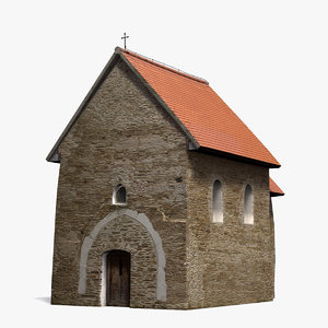 obj gothicized church kopcany