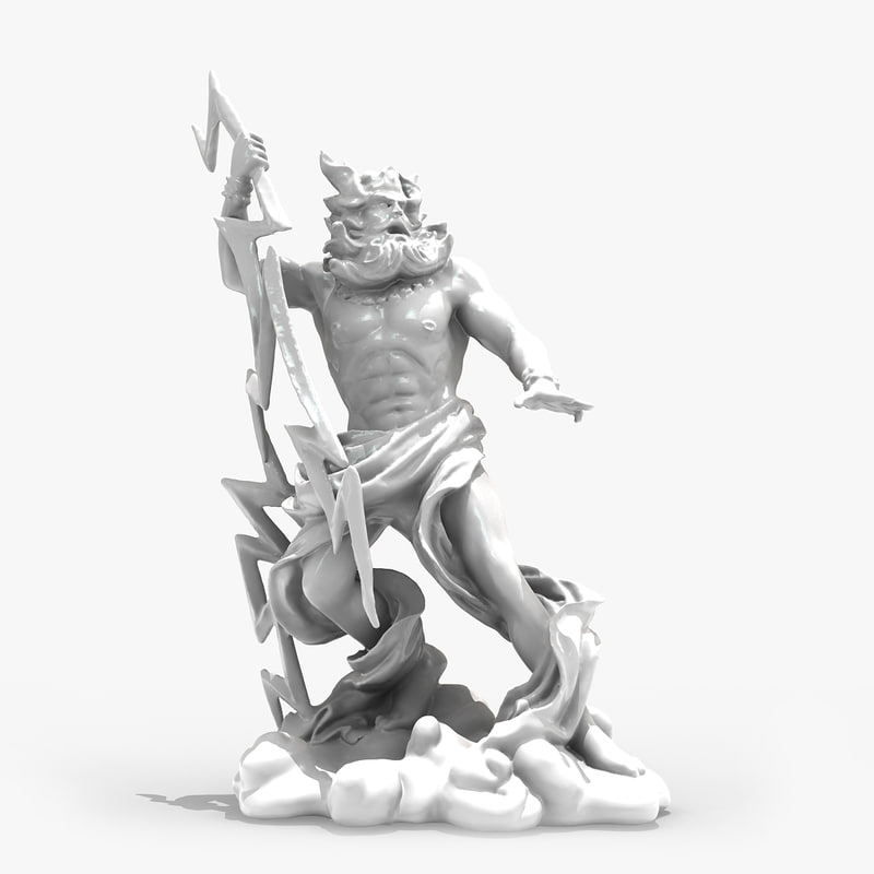 zeus statue 3d max