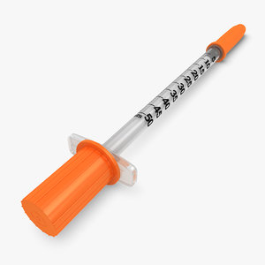 3d bd insulin syringe 0