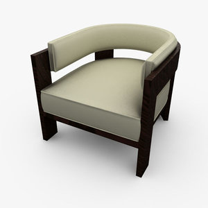 3d model curve chair armchair