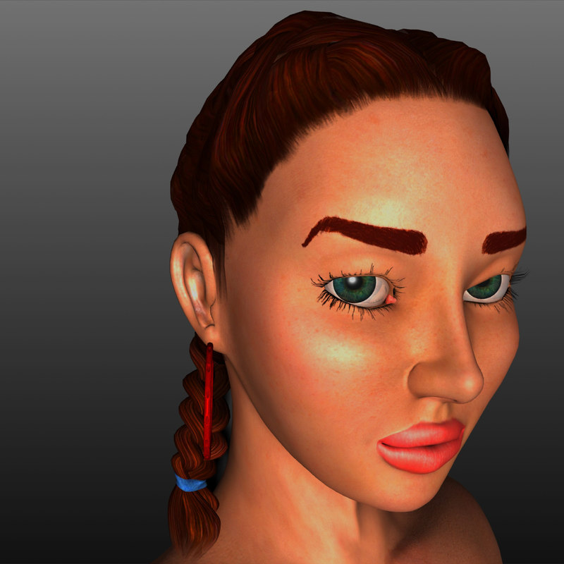 3d model alexa realistic female modeled