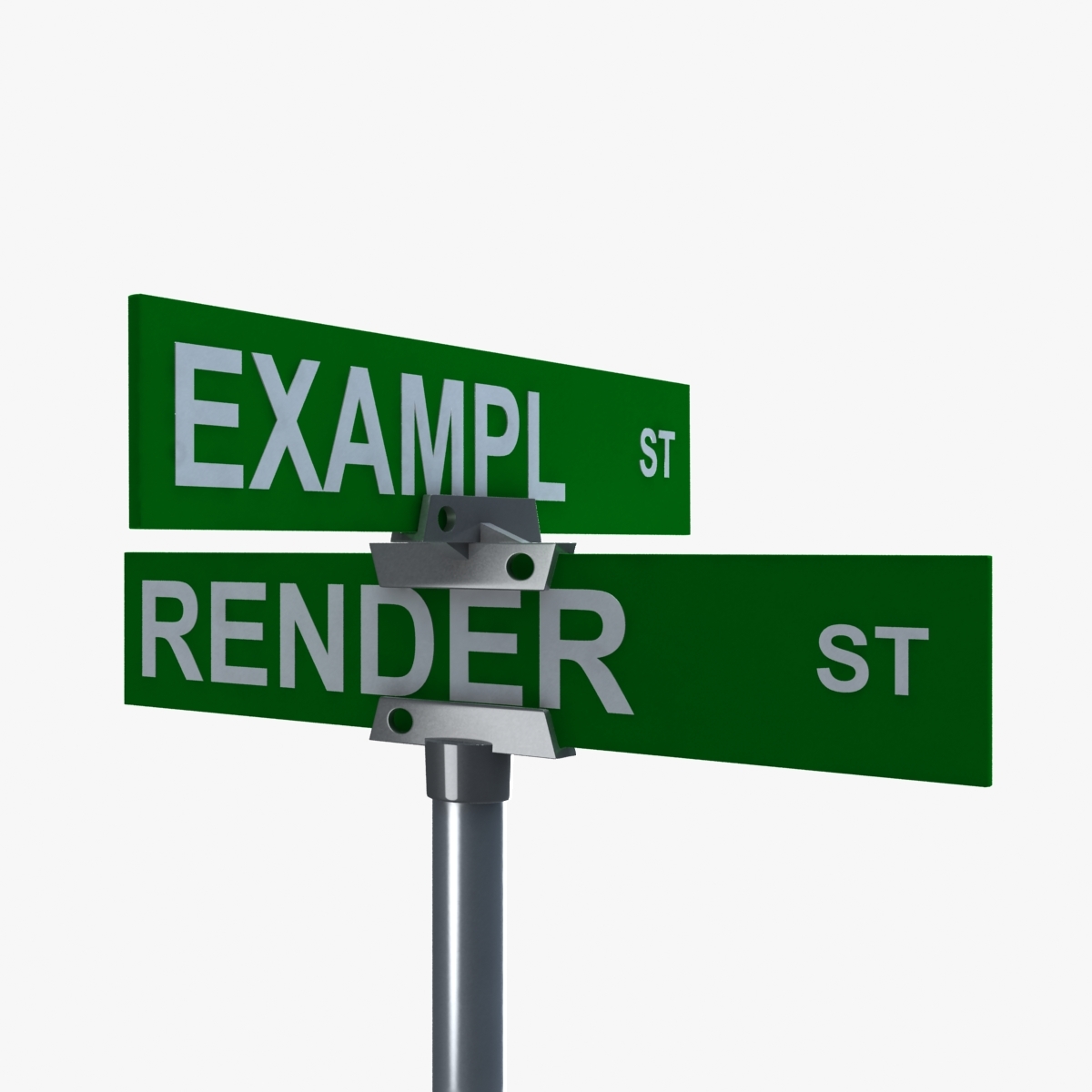 street sign 3d model