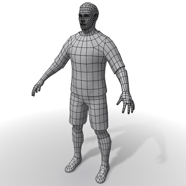 3d soccer player real-time model