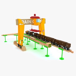 3d model of kids train set