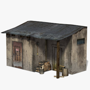 3d old tool shed