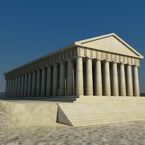 3d model of parthenon temple acropolis